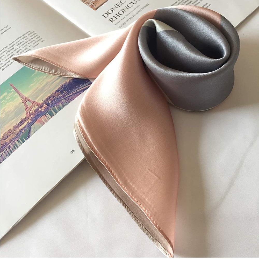 Pastel Color Block Silky Scarf - Picture 4 of 5